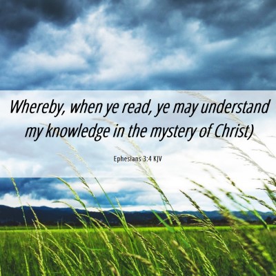 Picture 06 - Ephesians 3:4 KJV - Whereby, when ye read, ye may understand my - Bible Verse Picture