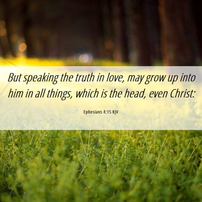 Picture 06 - Ephesians 4:15 KJV - But speaking the truth in love, may grow up into - Bible Verse Picture