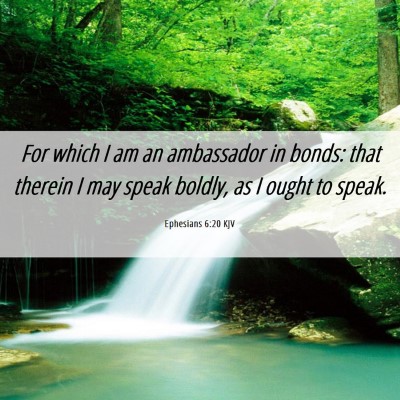 Picture 06 - Ephesians 6:20 KJV - For which I am an ambassador in bonds: that - Bible Verse Picture
