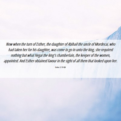 Picture 06 - Esther 2:15 KJV - Now when the turn of Esther, the daughter of - Bible Verse Picture