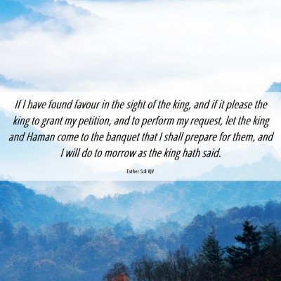 Picture 06 - Esther 5:8 KJV - If I have found favour in the sight of the king, - Bible Verse Picture