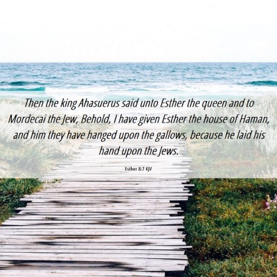 Picture 06 - Esther 8:7 KJV - Then the king Ahasuerus said unto Esther the - Bible Verse Picture