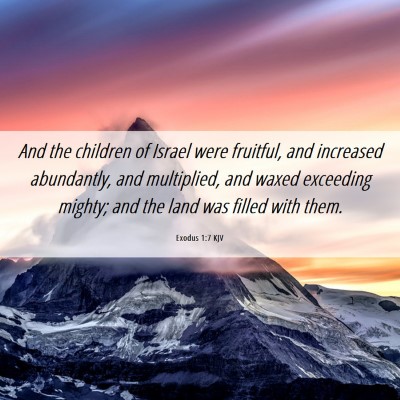 Picture 06 - Exodus 1:7 KJV - And the children of Israel were fruitful, and - Bible Verse Picture