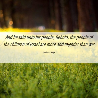 Picture 06 - Exodus 1:9 KJV - And he said unto his people, Behold, the people - Bible Verse Picture