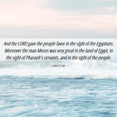 Picture 06 - Exodus 11:3 KJV - And the LORD gave the people favor in the sight - Bible Verse Picture