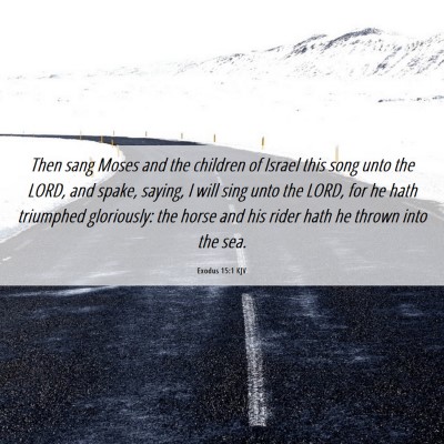 Picture 06 - Exodus 15:1 KJV - Then sang Moses and the children of Israel this - Bible Verse Picture