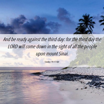 Picture 06 - Exodus 19:11 KJV - And be ready against the third day: for the third - Bible Verse Picture