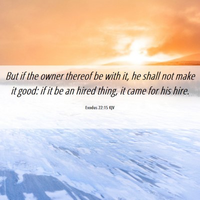Picture 06 - Exodus 22:15 KJV - But if the owner thereof be with it, he shall not - Bible Verse Picture