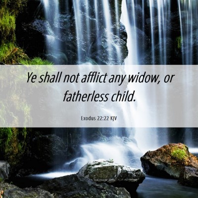Picture 06 - Exodus 22:22 KJV - Ye shall not afflict any widow, or fatherless - Bible Verse Picture