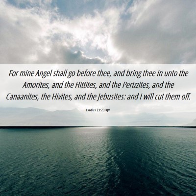 Picture 06 - Exodus 23:23 KJV - For mine Angel shall go before thee, and bring - Bible Verse Picture