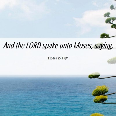 Picture 06 - Exodus 25:1 KJV - And the LORD spake unto Moses, - Bible Verse Picture