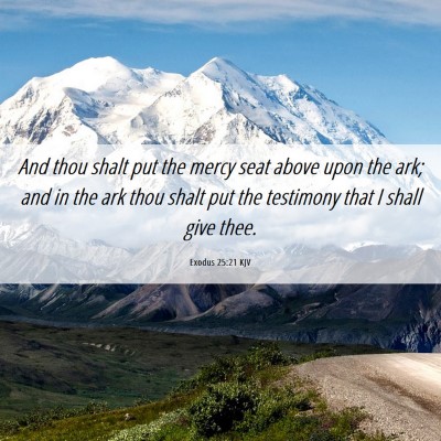 Picture 06 - Exodus 25:21 KJV - And thou shalt put the mercy seat above upon the - Bible Verse Picture