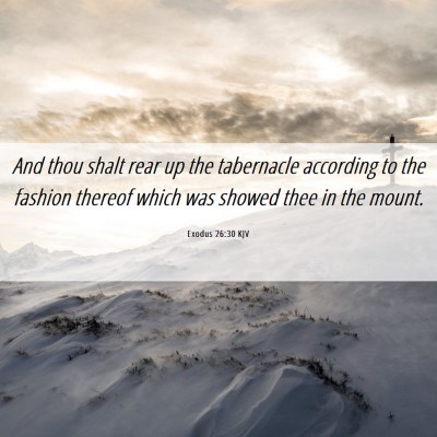 Picture 06 - Exodus 26:30 KJV - And thou shalt rear up the tabernacle according - Bible Verse Picture