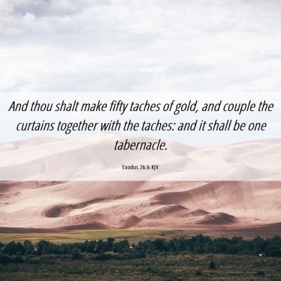 Picture 06 - Exodus 26:6 KJV - And thou shalt make fifty taches of gold, and - Bible Verse Picture