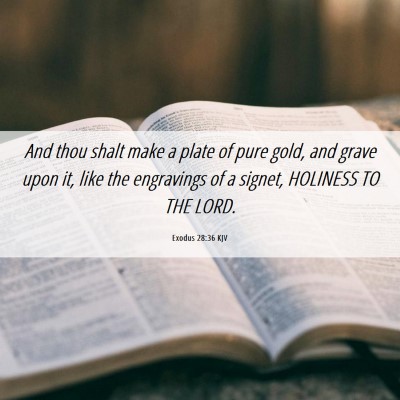 Picture 06 - Exodus 28:36 KJV - And thou shalt make a plate of pure gold, and - Bible Verse Picture