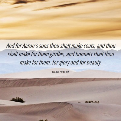 Picture 06 - Exodus 28:40 KJV - And for Aaron's sons thou shalt make coats, and - Bible Verse Picture