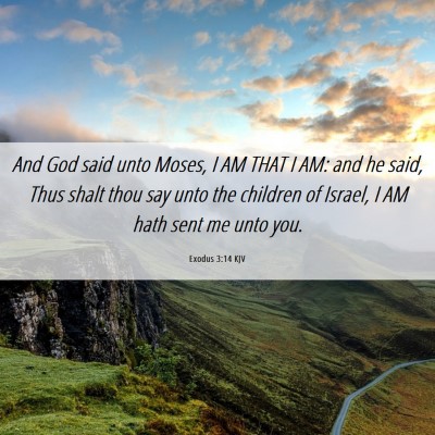 Picture 06 - Exodus 3:14 KJV - And God said unto Moses, I AM THAT I AM: and he - Bible Verse Picture