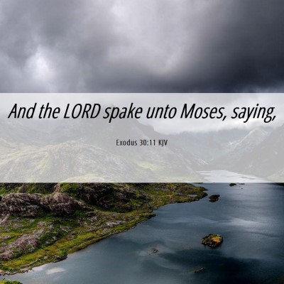 Picture 06 - Exodus 30:11 KJV - And the LORD spake unto Moses, - Bible Verse Picture
