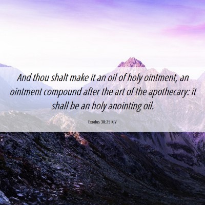 Picture 06 - Exodus 30:25 KJV - And thou shalt make it an oil of holy ointment, - Bible Verse Picture
