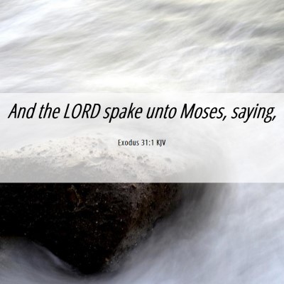 Picture 06 - Exodus 31:1 KJV - And the LORD spake unto Moses, - Bible Verse Picture