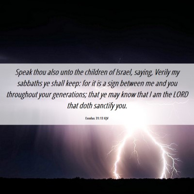 Picture 06 - Exodus 31:13 KJV - Speak thou also unto the children of Israel, - Bible Verse Picture