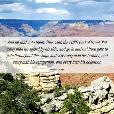 Picture 06 - Exodus 32:27 KJV - And he said unto them, Thus saith the LORD God of - Bible Verse Picture