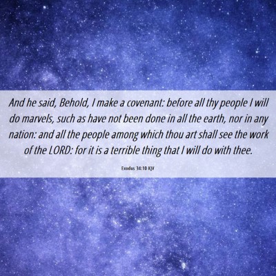 Picture 06 - Exodus 34:10 KJV - And he said, Behold, I make a covenant: before - Bible Verse Picture