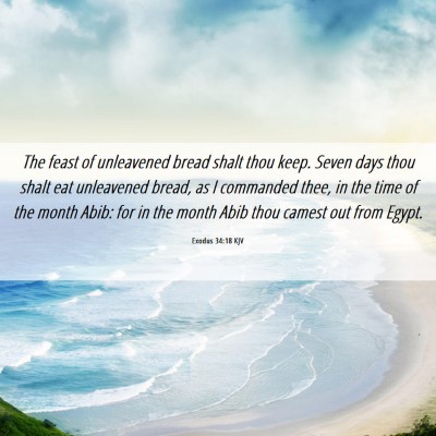Picture 06 - Exodus 34:18 KJV - The feast of unleavened bread shalt thou keep. - Bible Verse Picture