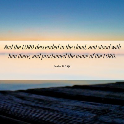 Picture 06 - Exodus 34:5 KJV - And the LORD descended in the cloud, and stood - Bible Verse Picture
