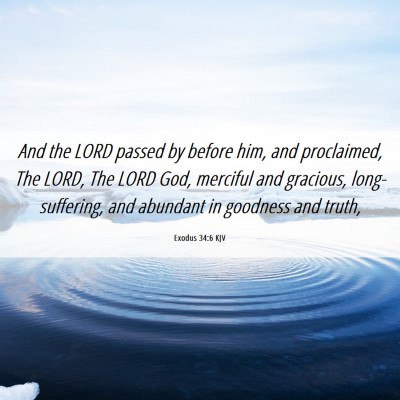 Picture 06 - Exodus 34:6 KJV - And the LORD passed by before him, and - Bible Verse Picture