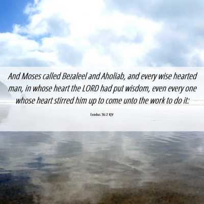 Picture 06 - Exodus 36:2 KJV - And Moses called Bezaleel and Aholiab, and every - Bible Verse Picture