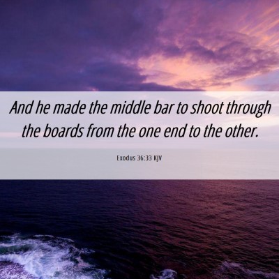 Picture 06 - Exodus 36:33 KJV - And he made the middle bar to shoot through the - Bible Verse Picture