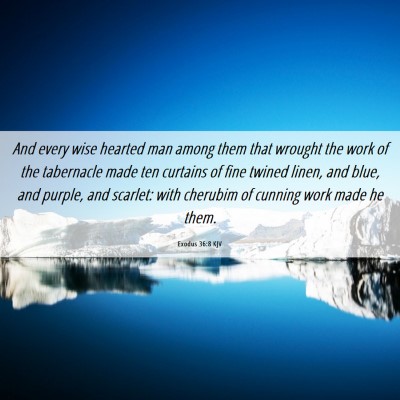 Picture 06 - Exodus 36:8 KJV - And every wise hearted man among them that - Bible Verse Picture