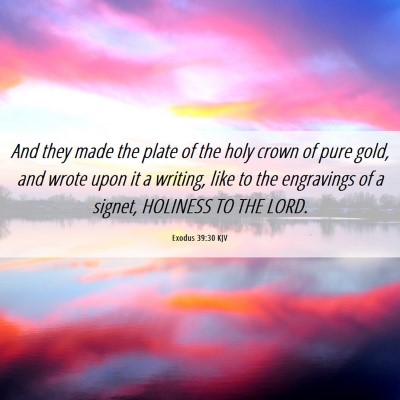 Picture 06 - Exodus 39:30 KJV - And they made the plate of the holy crown of pure - Bible Verse Picture