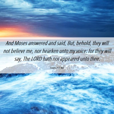 Picture 06 - Exodus 4:1 KJV - And Moses answered and said, But, behold, they - Bible Verse Picture