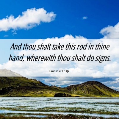Picture 06 - Exodus 4:17 KJV - And thou shalt take this rod in thine hand, - Bible Verse Picture