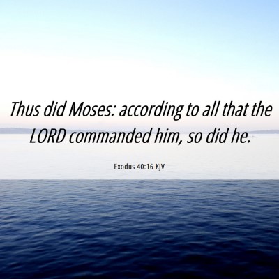 Picture 06 - Exodus 40:16 KJV - Thus did Moses: according to all that the LORD - Bible Verse Picture
