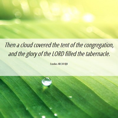 Picture 06 - Exodus 40:34 KJV - Then a cloud covered the tent of the - Bible Verse Picture