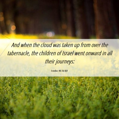 Picture 06 - Exodus 40:36 KJV - And when the cloud was taken up from over the - Bible Verse Picture