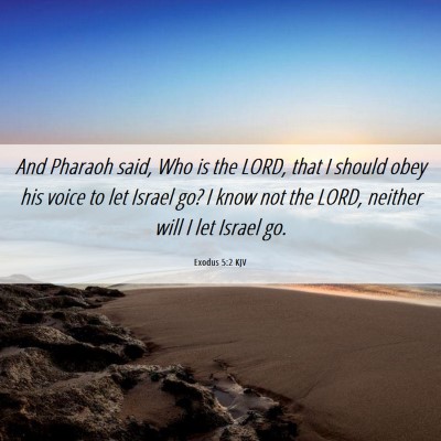 Picture 06 - Exodus 5:2 KJV - And Pharaoh said, Who is the LORD, that I should - Bible Verse Picture