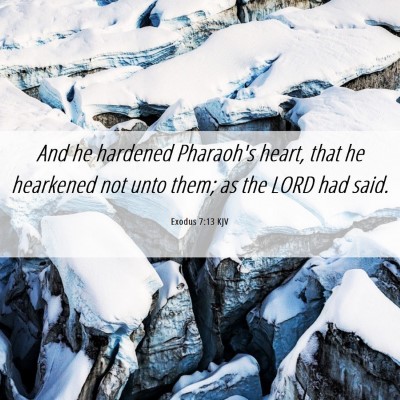 Picture 06 - Exodus 7:13 KJV - And he hardened Pharaoh's heart, that he - Bible Verse Picture
