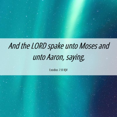 Picture 06 - Exodus 7:8 KJV - And the LORD spake unto Moses and unto Aaron, - Bible Verse Picture