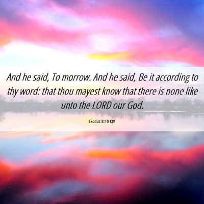 Picture 06 - Exodus 8:10 KJV - And he said, To morrow. And he said, Be it - Bible Verse Picture