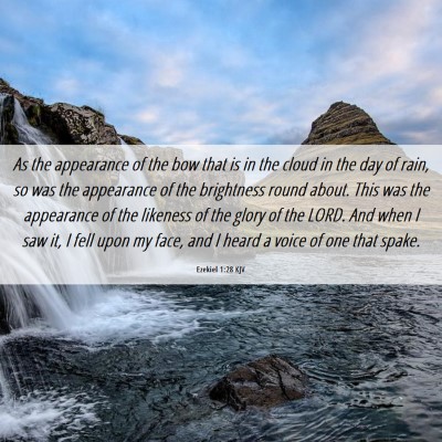 Picture 06 - Ezekiel 1:28 KJV - As the appearance of the bow that is in the cloud - Bible Verse Picture