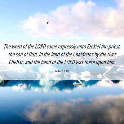 Picture 06 - Ezekiel 1:3 KJV - The word of the LORD came expressly unto Ezekiel - Bible Verse Picture