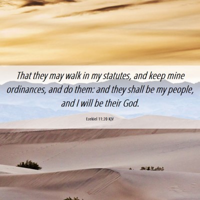 Picture 06 - Ezekiel 11:20 KJV - That they may walk in my statutes, and keep mine - Bible Verse Picture