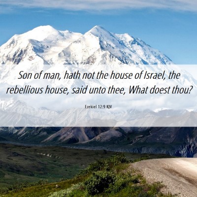 Picture 06 - Ezekiel 12:9 KJV - Son of man, hath not the house of Israel, the - Bible Verse Picture