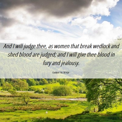 Picture 06 - Ezekiel 16:38 KJV - And I will judge thee, as women that break - Bible Verse Picture