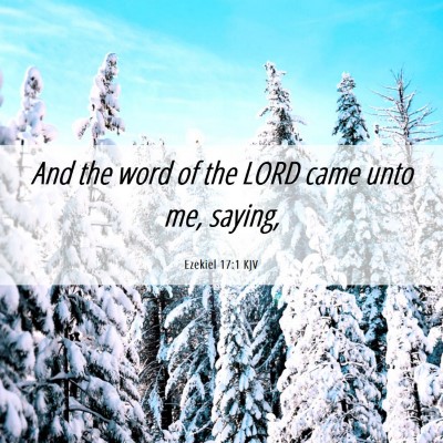 Picture 06 - Ezekiel 17:1 KJV - And the word of the LORD came unto me, - Bible Verse Picture