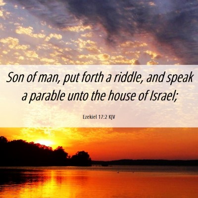 Picture 06 - Ezekiel 17:2 KJV - Son of man, put forth a riddle, and speak a - Bible Verse Picture
